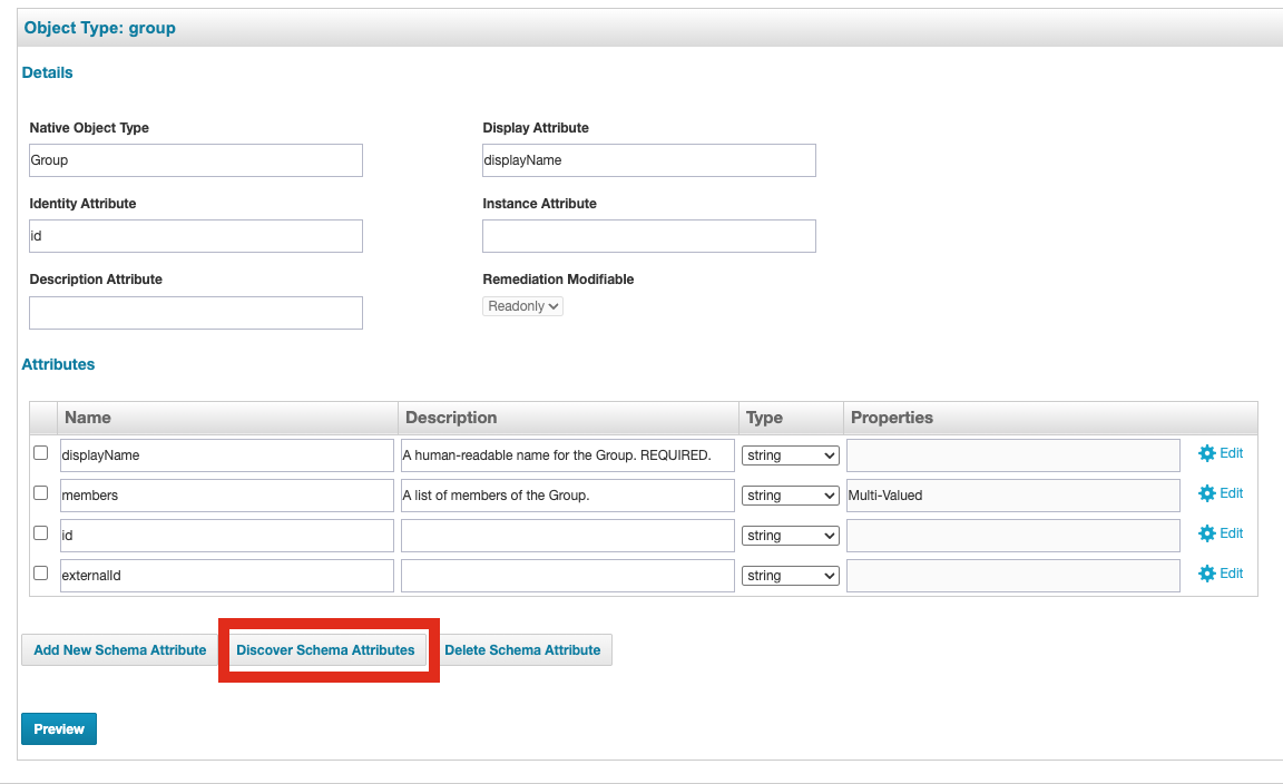Group Schema Discovery